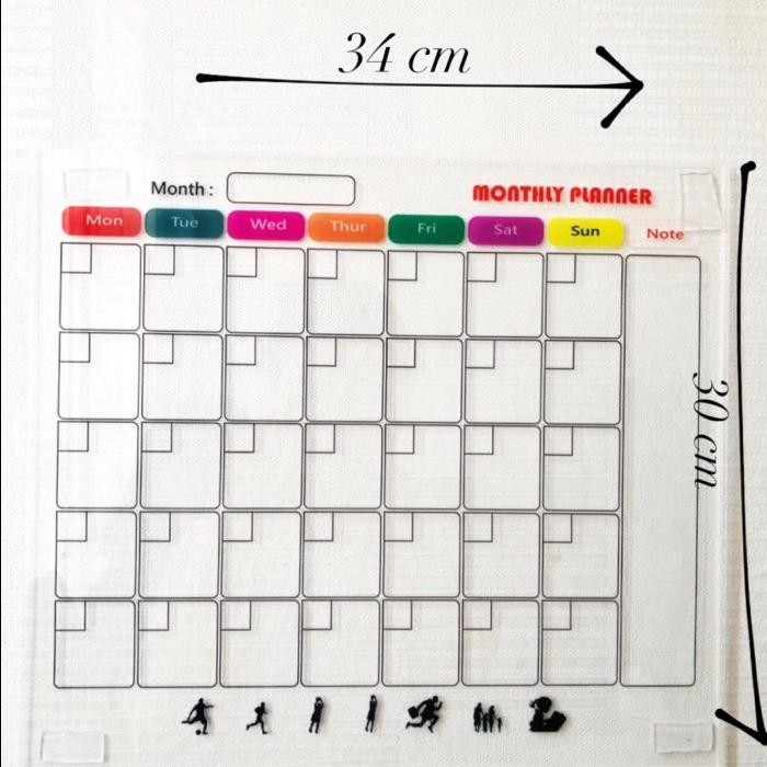 

Acrylic Daily Planner / Akrilik Harian Monthly Weekly