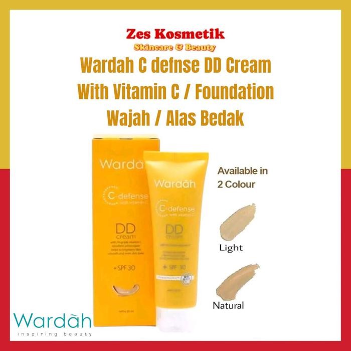 Pilihan- Wardah C Defnse Dd Cream With Vitamin C / Foundation Wajah / Alas Bedak High Coverage