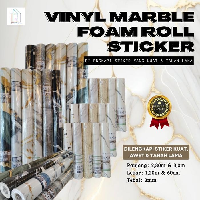 WALLPAPER MARBLE STIKER ROLL UKURAN 120 CM X 3 METER PER ROLL MARMER PVC WALLPAPER DINDING MOTIF