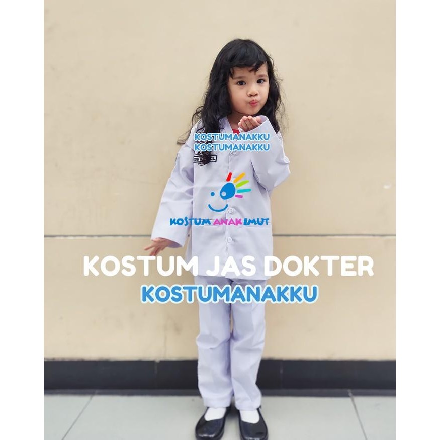 [KOSTUMANAKIMUT] KOSTUM DOKTER ANAK LENGKAP DENGAN CELANA-BAJU SETELAN DOKTER ANAK-JAS DOKTER ANAK
