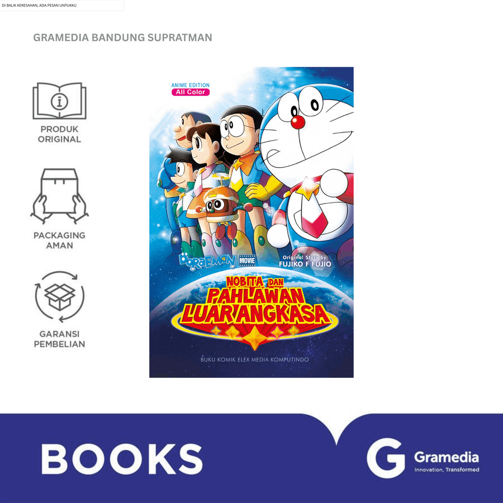 Gramedia Bandung Supratman | DORAEMON MOVIE: NOBITA DAN PAHLAWAN LUAR ANGKASA | Buku Komik Manga Bes