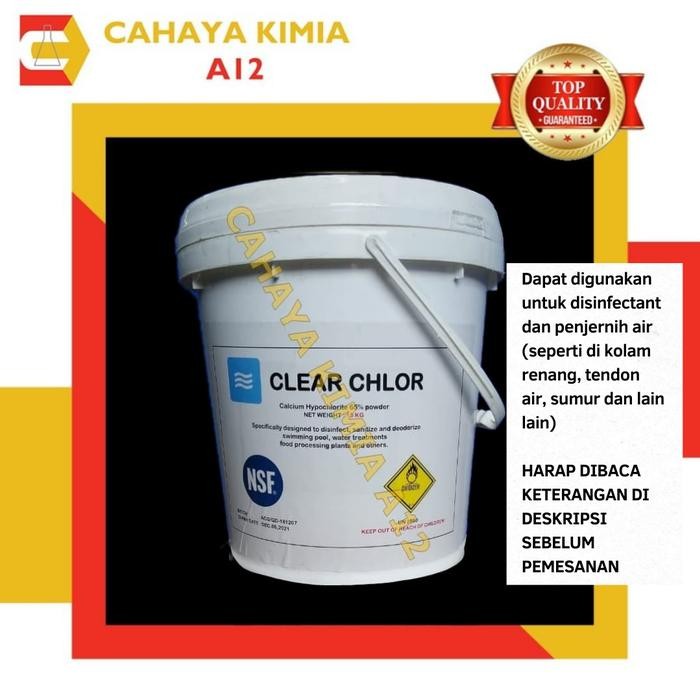 Pilihan- Kaporit Bubuk 65% "Clear Chlor" Ex. Rrc 1 Pail (15 Kg)