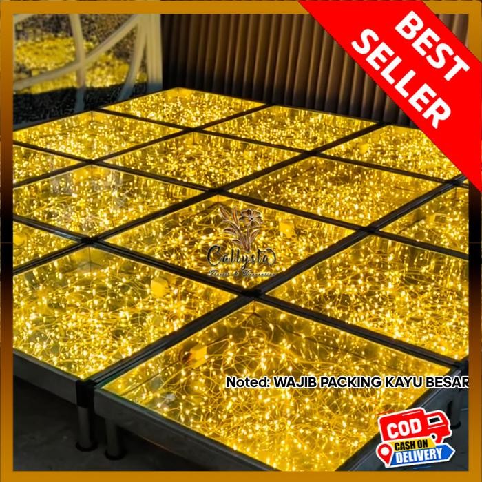 Lampu Panggung Kaca 1 Set isi 4 PCS Akrilik - Stage Lighting LED Starlit Wedding Floor Tumbler