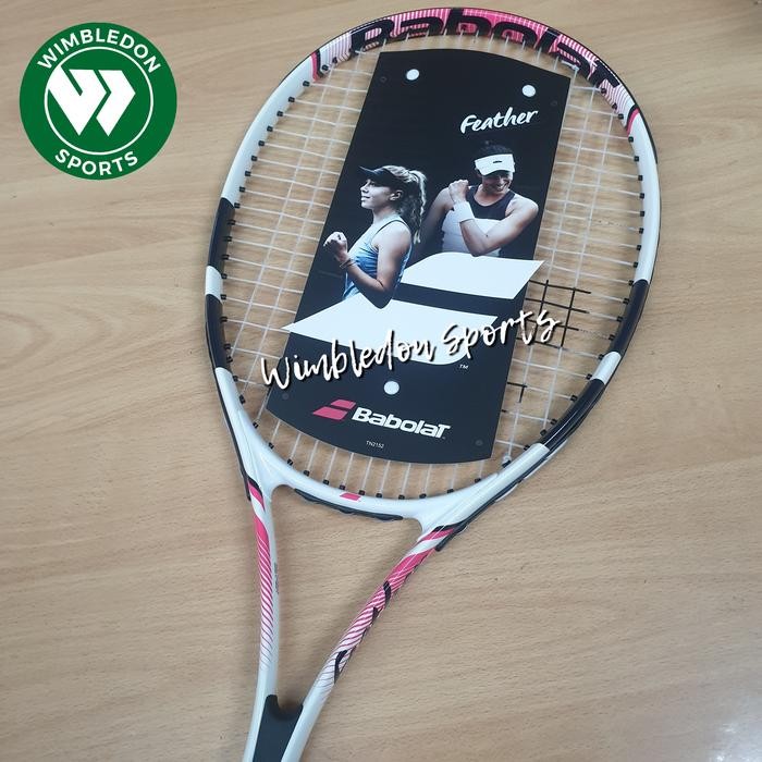 Raket Tenis BABOLAT FEATHER White Pink / Raket Tenis Pemula Babolat