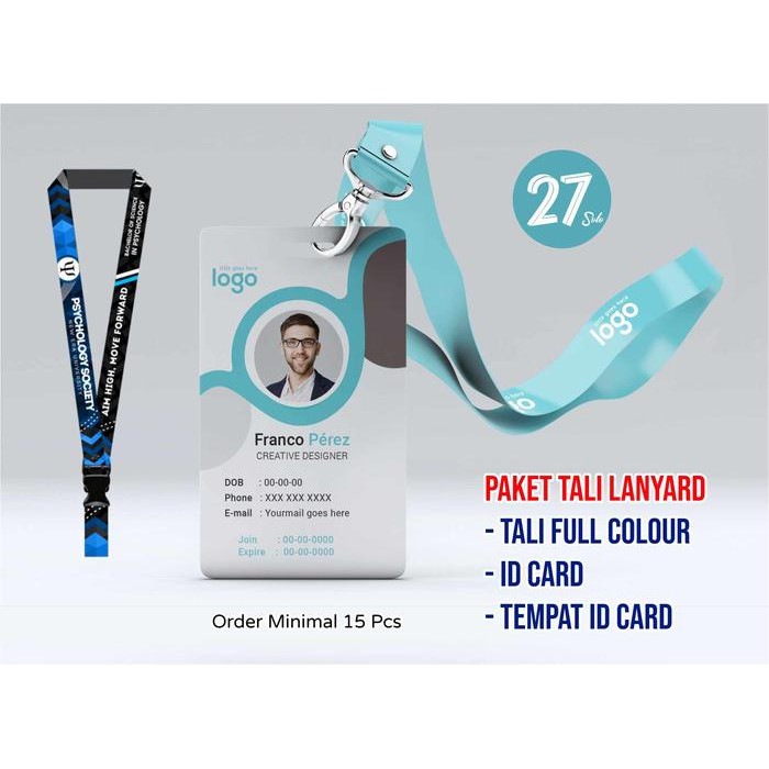 

New Paket Cetak ID Card - Include ID Card & Tali ID & Case ID Card