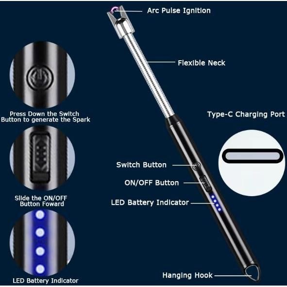 PEMANTIK KOMPOR USB - PEMANTIK TANPA GAS USB
