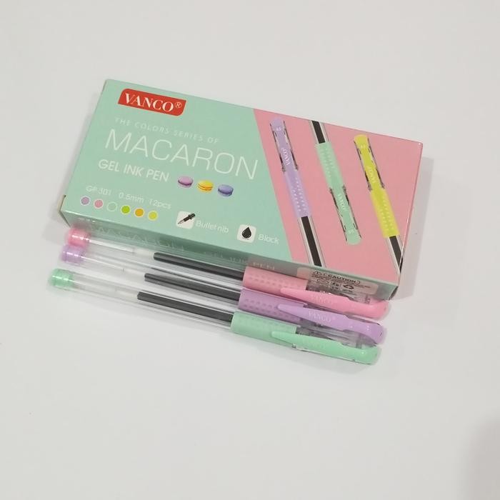 OJ 1 LUSIN ( 12 PCS ) BOLPOIN GEL VANCO Stationery