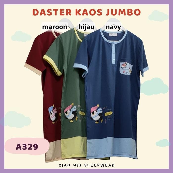 daster jumbo wanita kancing depan xl kaos / baju tidur wanita [mutu terbaik]