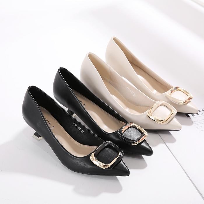 Donatello - 2131-Gb / Sepatu Kerja Wanita Heels Import Premium Hak Setengah (3-5 Cm)