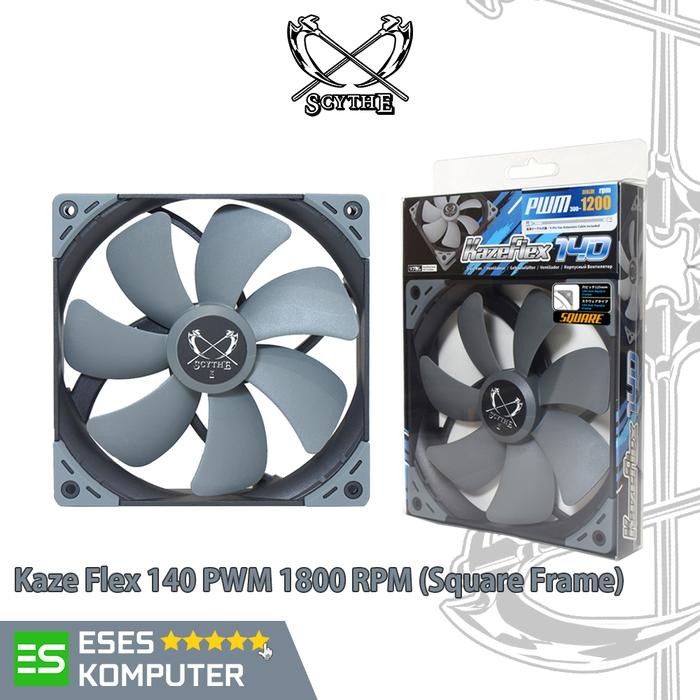 Pilihan- Fan Scythe Kaze Flex 140 Pwm 1800 Rpm Square Frame Kazeflex 140Mm