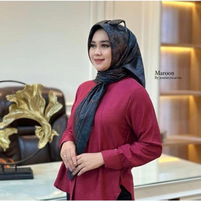 Pilihan- New Hijab Segi Empat Motif Gradasi Raya By Journey Scarves Kw Super