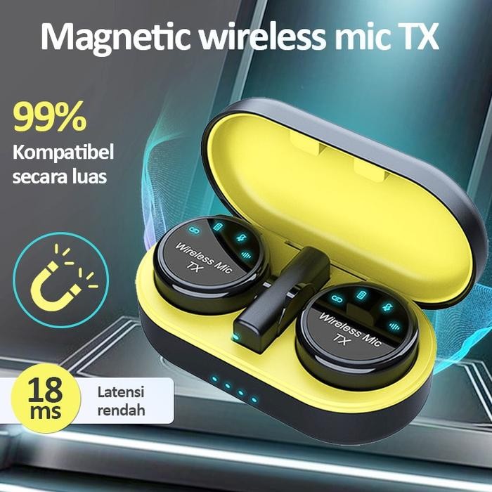 Ready Bonkyo K6 Wireless Dual Lavalier Microphone Plug & Play Lapel Mic with Charging Case Mikrofon