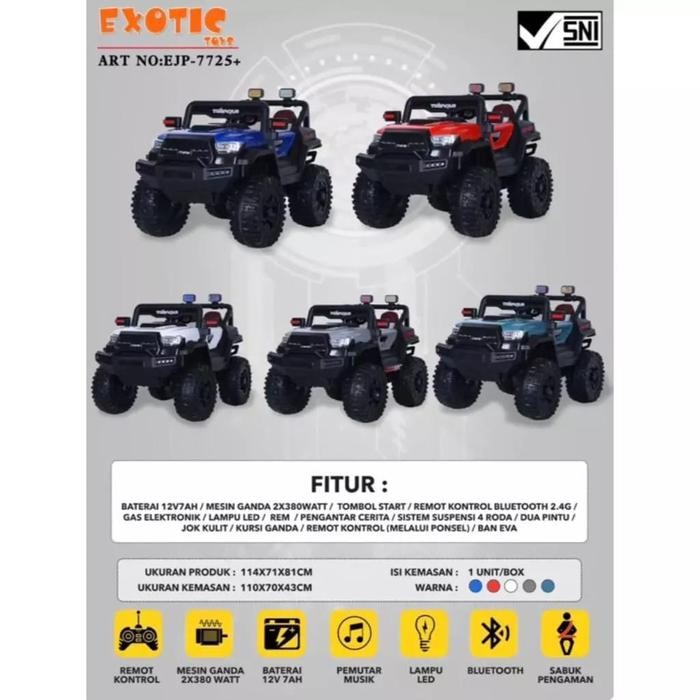 Mobil aki anak exotic EJP-7725+ EJP7725+ EJP 7725+ 7726+ ( Ban EVA)