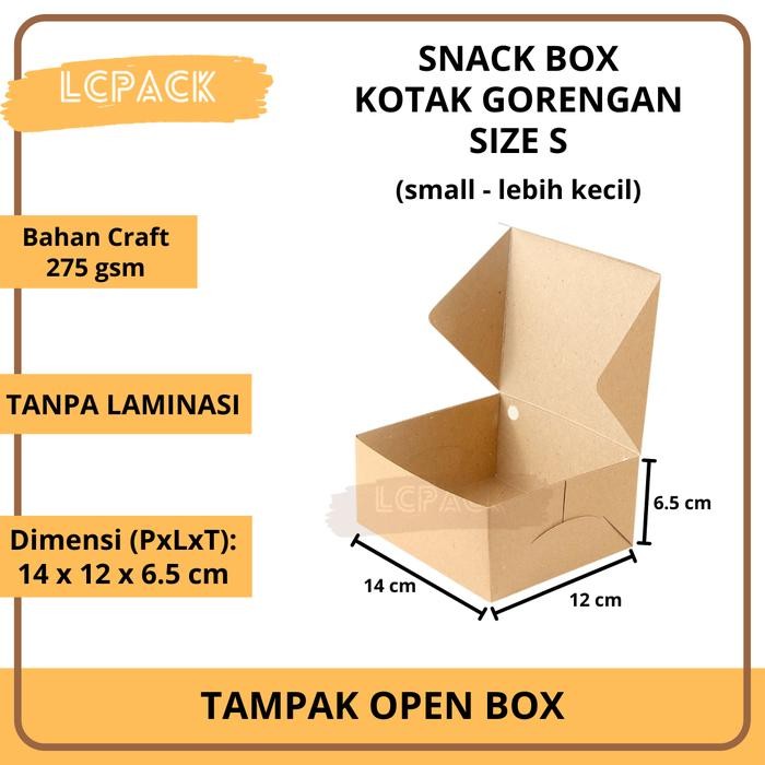 PAPER BOX KUE TAHU GORENGAN KOTAK SNACK DUS ROTI BOX CATERING KECIL