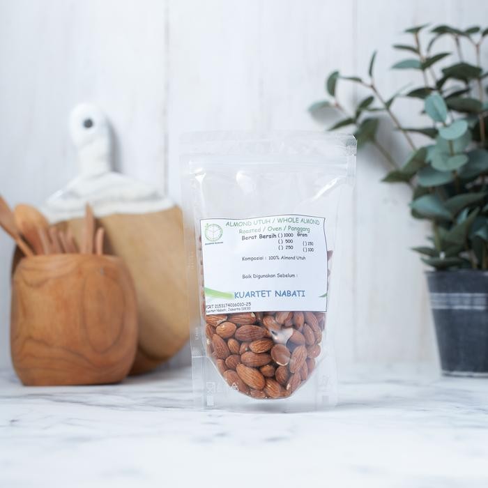 

250gr Roasted Almond Premium - Kacang Almond Panggang Kupas - Oven - Matang - Size Besar 27-30