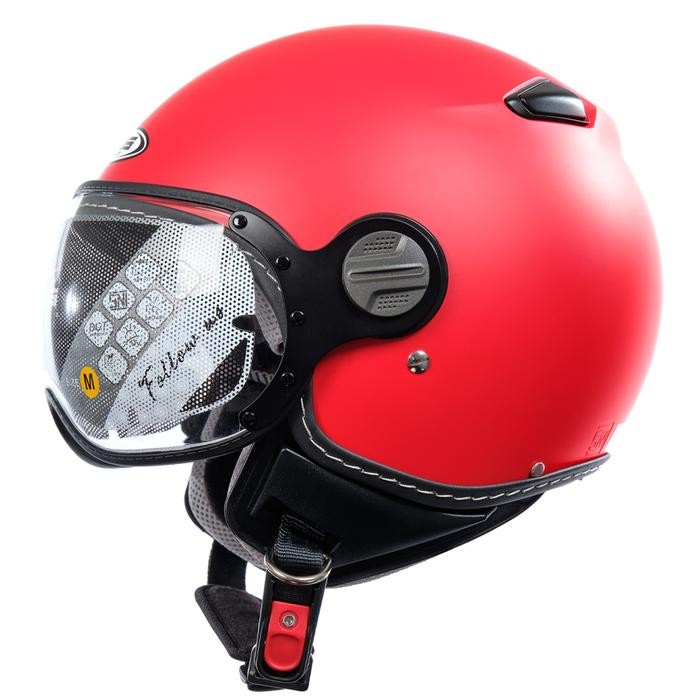 ZEUS 210K MATT DRED RETRO SINGLE VISOR HELMET