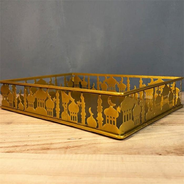lebaran tray / ramadan metal tray / tempat snack minum hampers lebaran