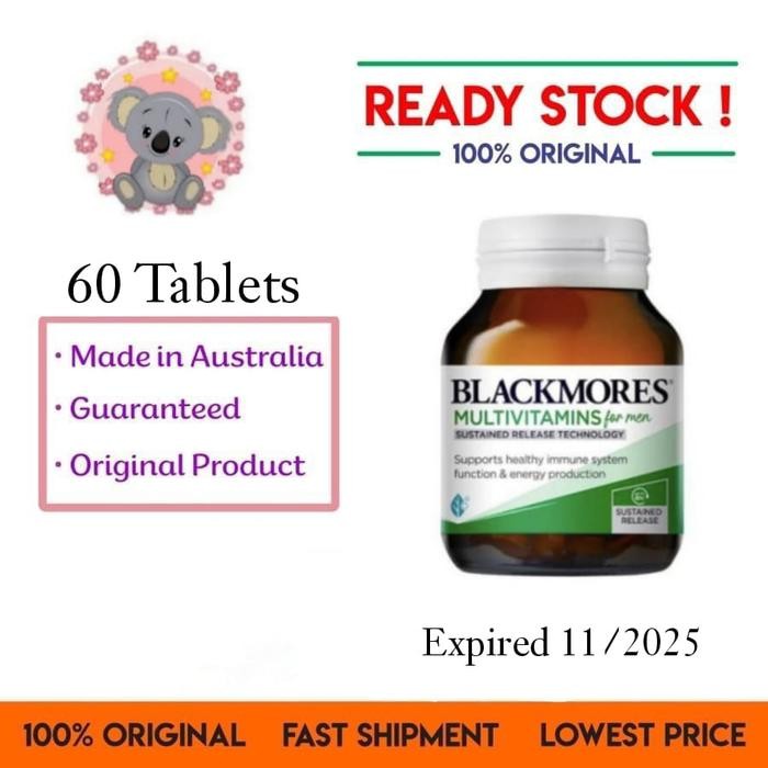 ORIGINAL! Blackmores multivitamin men 50 tablet multi vitamin pria