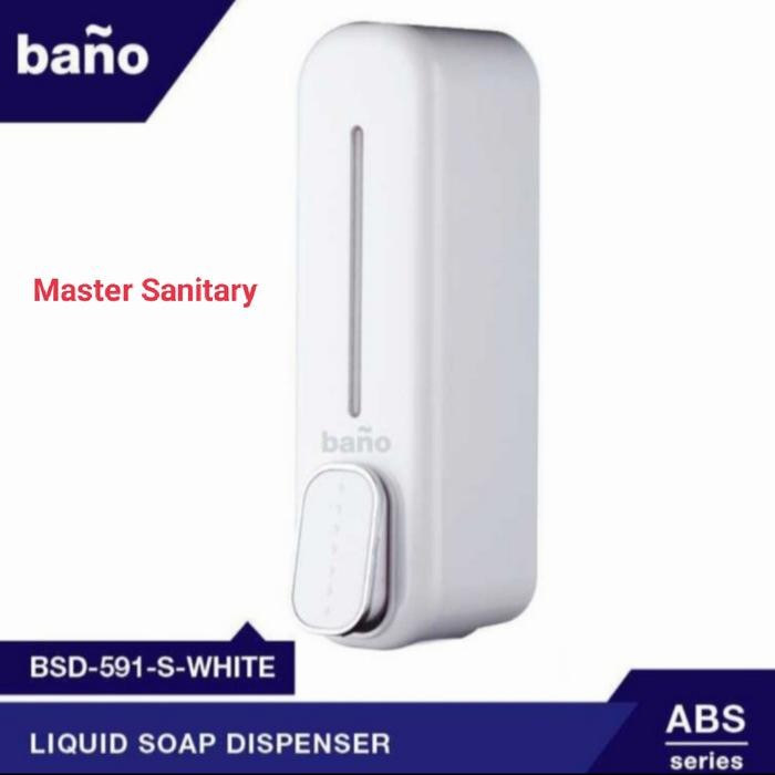 Tempat Sabun Cair Single Bano Warna Putih /Soap Dispenser Sabun Cair