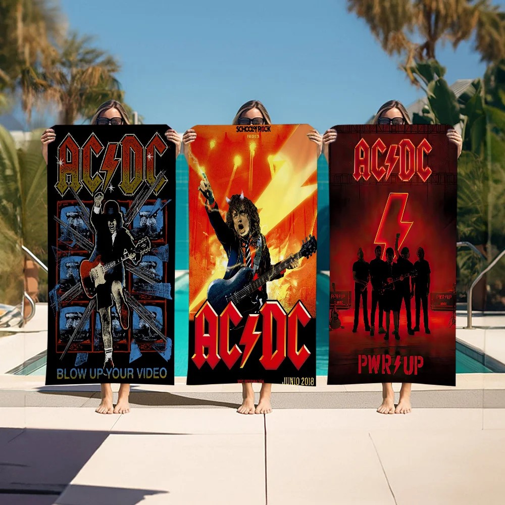 Rock Singer A-AC D-DC Band Towel Microfiber Beach Towel Absorbent Quick dry Soft Yoga Swimming