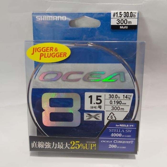 Senar Shimano Ocea X8 pe 1.5 300m (TERBAIK) (TERBARU) (TERMURAH)
