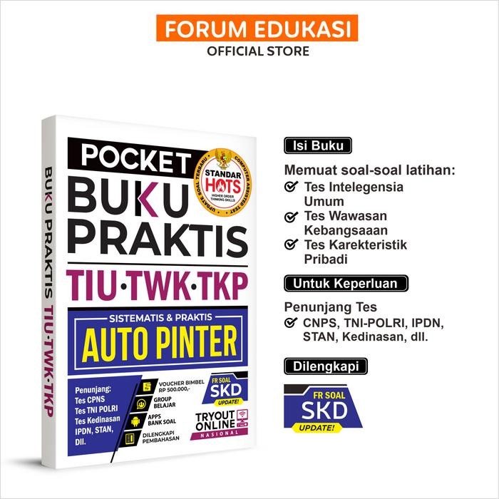 BUKU POCKET TIU TWK TKP (LATIHAN SOAL SKD CPNS) Soft Cover