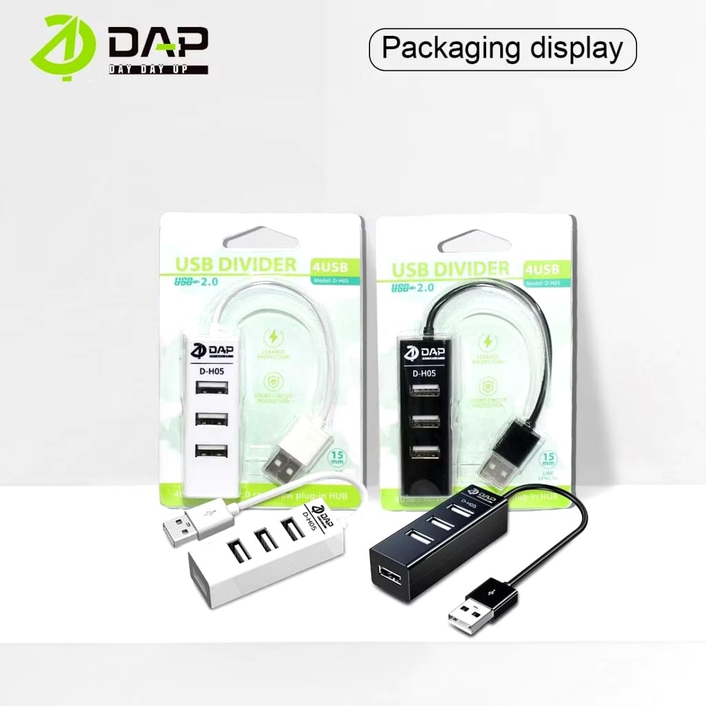 USB HUB DAP-D-H05 4 Port USB 2.4A Lenght 15cm Smart Charging