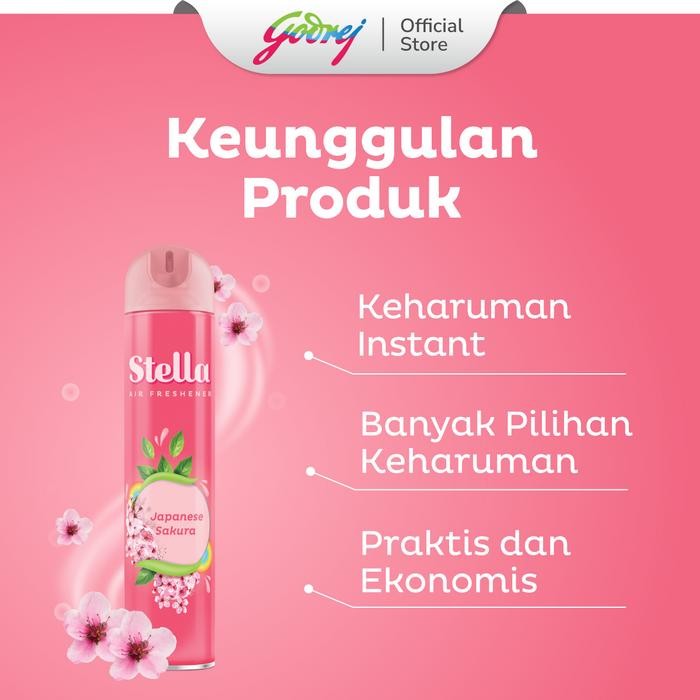 jvat- Stella Sakura Pengharum Ruangan Aerosol 350Ml - Pengharum Ruangan Spray