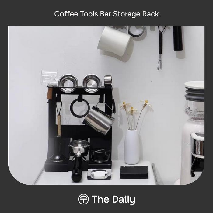 Coffee Tools Bar Storage Rack Rak Peralatan Kopi Fungsional Meja Barista Coffee Station