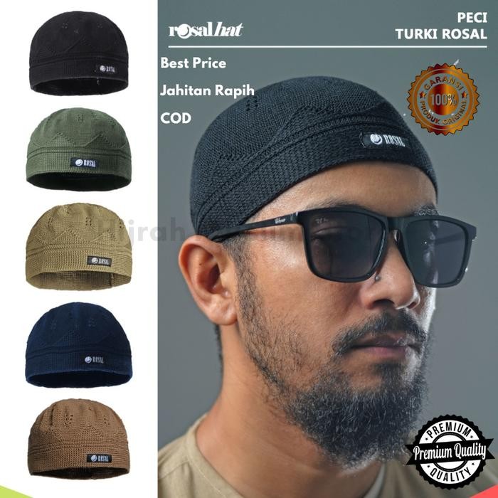 ASLI Peci Turki - Peci Rajut Turki Rosal - Peci solat/sholat/shalat READY STOCK