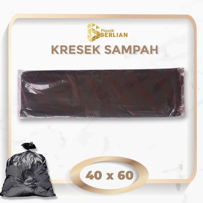 GGYc- Plastik Sampah 40 X 60 Tulip Kantong Kresek Sampah Ekonomis - Hitam