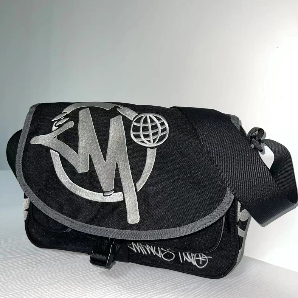 Minus Two Messenger Bag Letter Embroidery Crossbody Shoulder Bag for Men Oxford Waterproof Bag Male 