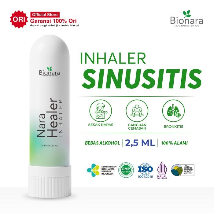 NARA HEALER Inhailer Aromaterapi Atasi Sinusitis inhaler minyak essential Inhaler Anxiety Herbal