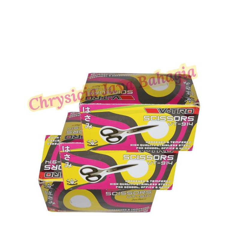 fkqp- [1 Box Isi 12 Pcs] - Gunting Kecil Kertas Kain Bahan Pemotong Tajam Aman Serbaguna 4