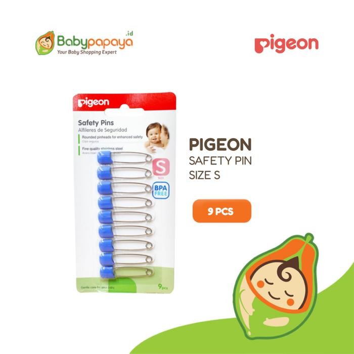 zefs- Pigeon Safety Pin S Isi 9 / Peniti Bayi Isi 9 Pcs (Random Warna)