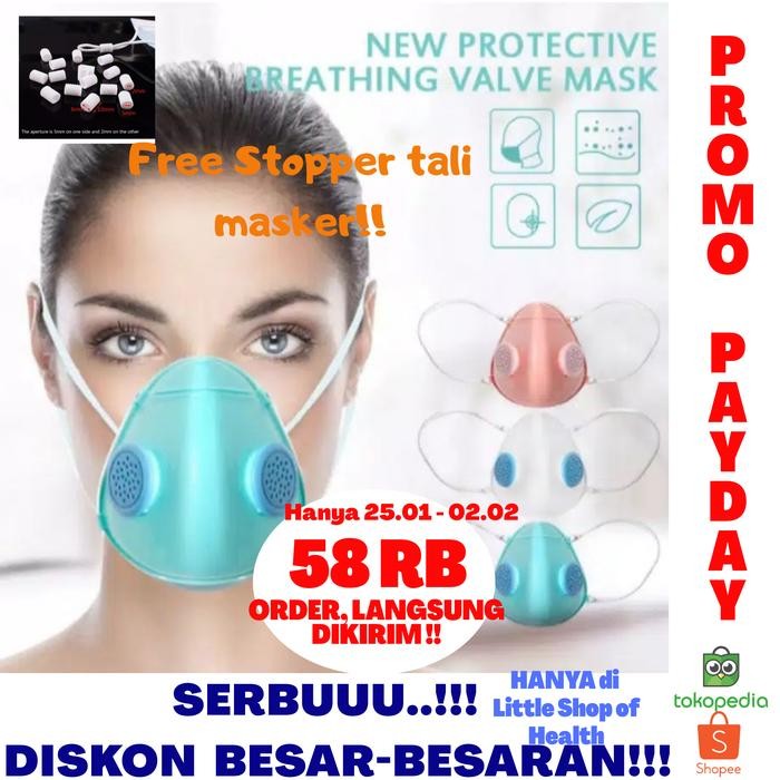 KJB masker KN95 transparan model baru silikon premium import