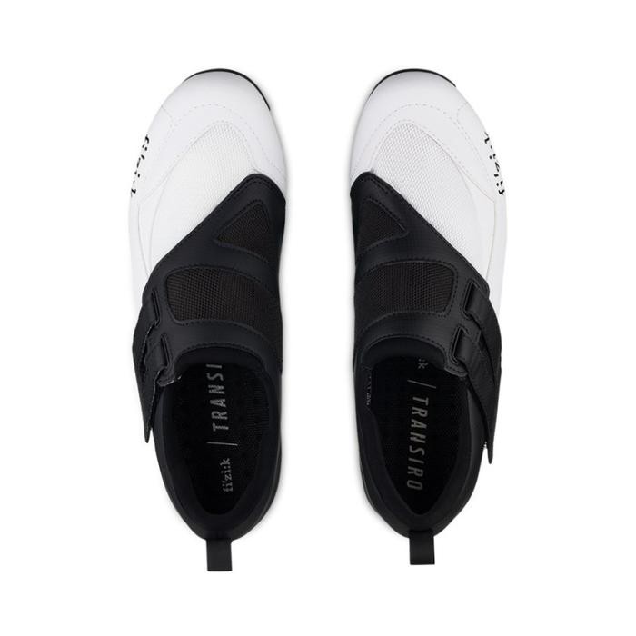 DISKON Sepatu Sepeda Cleat Fizik Transiro Powerstrap R4 Triathlon Shoes - Black/White 40 READY STOCK