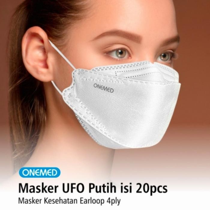 NewsBanget- Masker Ufo Onemed Putih / Masker Medis Onemed Kf94 Ufo Putih Onemed