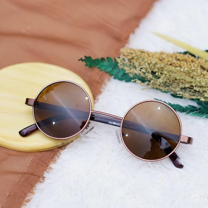 groceria kacaMATA BULAT BOBOHO DEWASA frame hitam Kaca Lensa kacamata hitam bulat