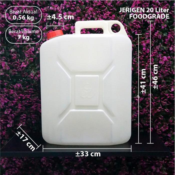 Jerigen 20 Liter - dengan Tutup Bersegel
