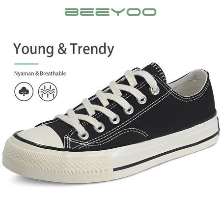 Beeyoo Sepatu Canvas Wanita Sepatu Sekolah Trendy Sepatu Sneakers Wanita Korea Style Sepatu Casual