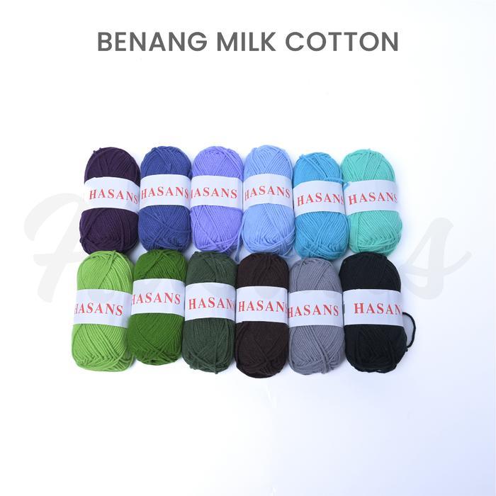 [1 Roll] Benang Rajut Katun Susu / Milk Cotton Yarn / Benang Milk Cotton