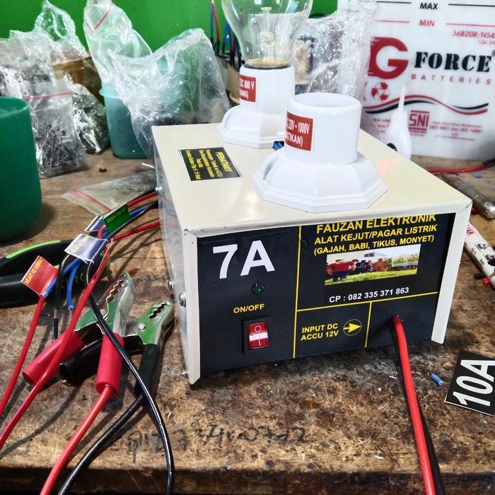 pagar elektrik kejut 7A 2 fungsi strom setrum babi tikus gajah dan monyet