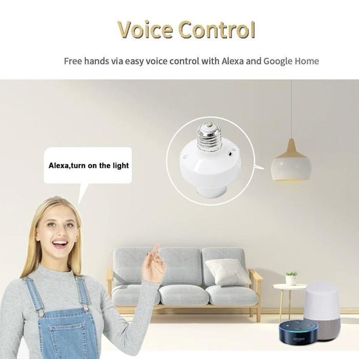 FITTING LAMPU OTOMATIS E27 JARINGAN WIFI SMART LAMP SYSTEM FITING AUTOMATIC BISA DI SETTING WAKTU
