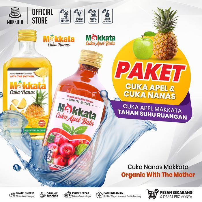 MAKKATA Paket Cuka Apel & Nanas Batu Malang Cuka Apel Makkata Cuka Nanas Makkata With The Mother