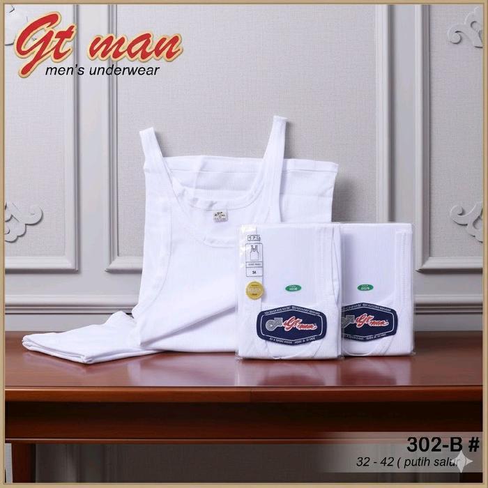 GTman SPORT 3pc, 1pc Singlet Pria Size 32-42 Bahan Cotton Model R-Neckline Nyaman Adem dan Lembut