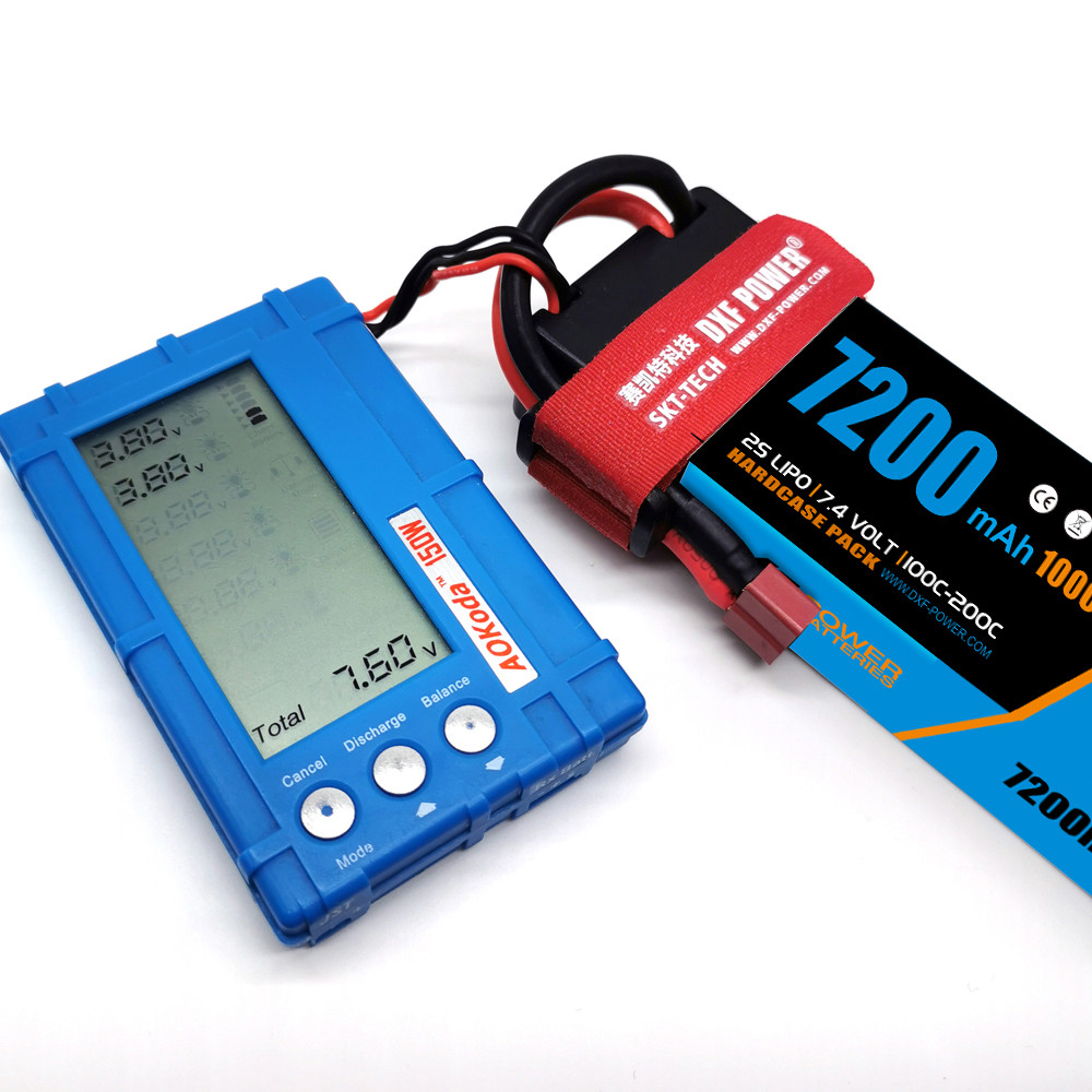 1/2PC DXF 2S Lipo Battery 7.4V 7200mah 100C Hard Case XT60 EC5 TRX Deans XT90 for Traxxas SCX10 Car