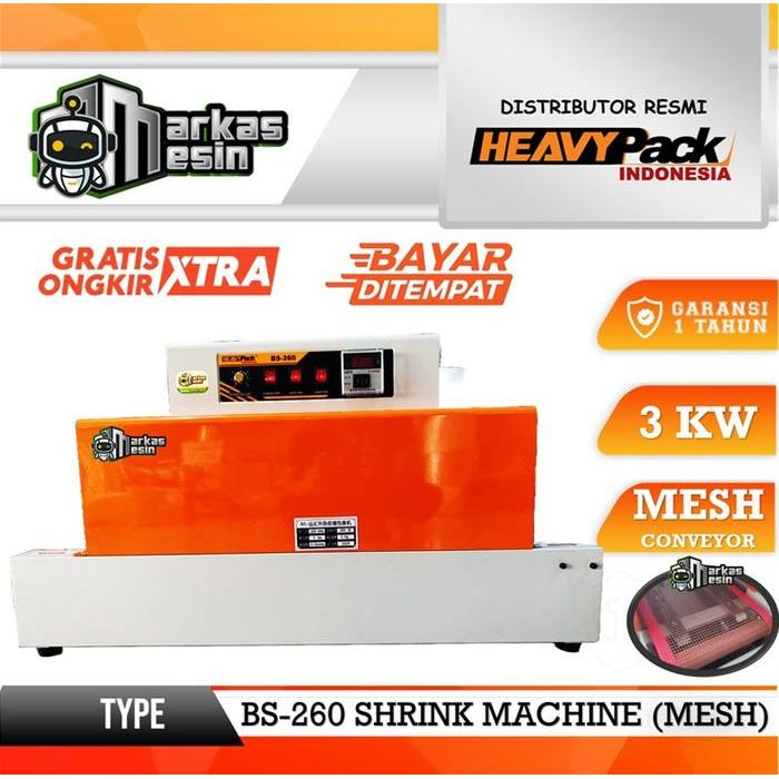 Mesin Shrink Heavypack Shrink Tunnel Mesin Penyusut Plastik Bs-260