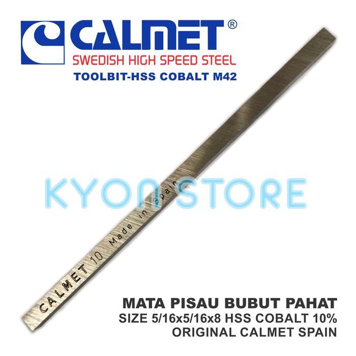 Mata Pisau Bubut Pahat Size 5/16X5/16X8 Hss Cobalt 10 M42 Calmet