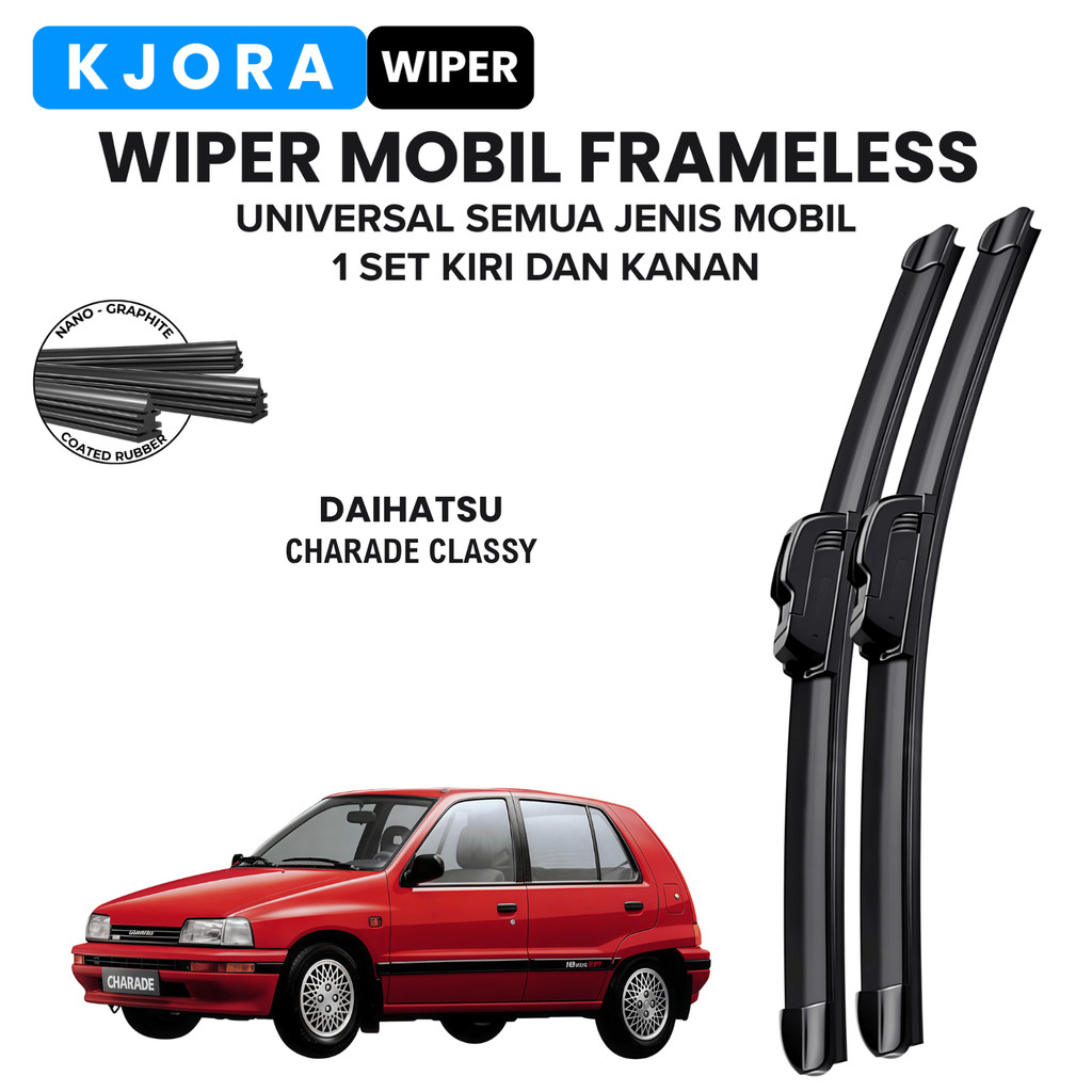 Wiper Daihatsu Charade Classy Frameless Kaca Depan Mobil